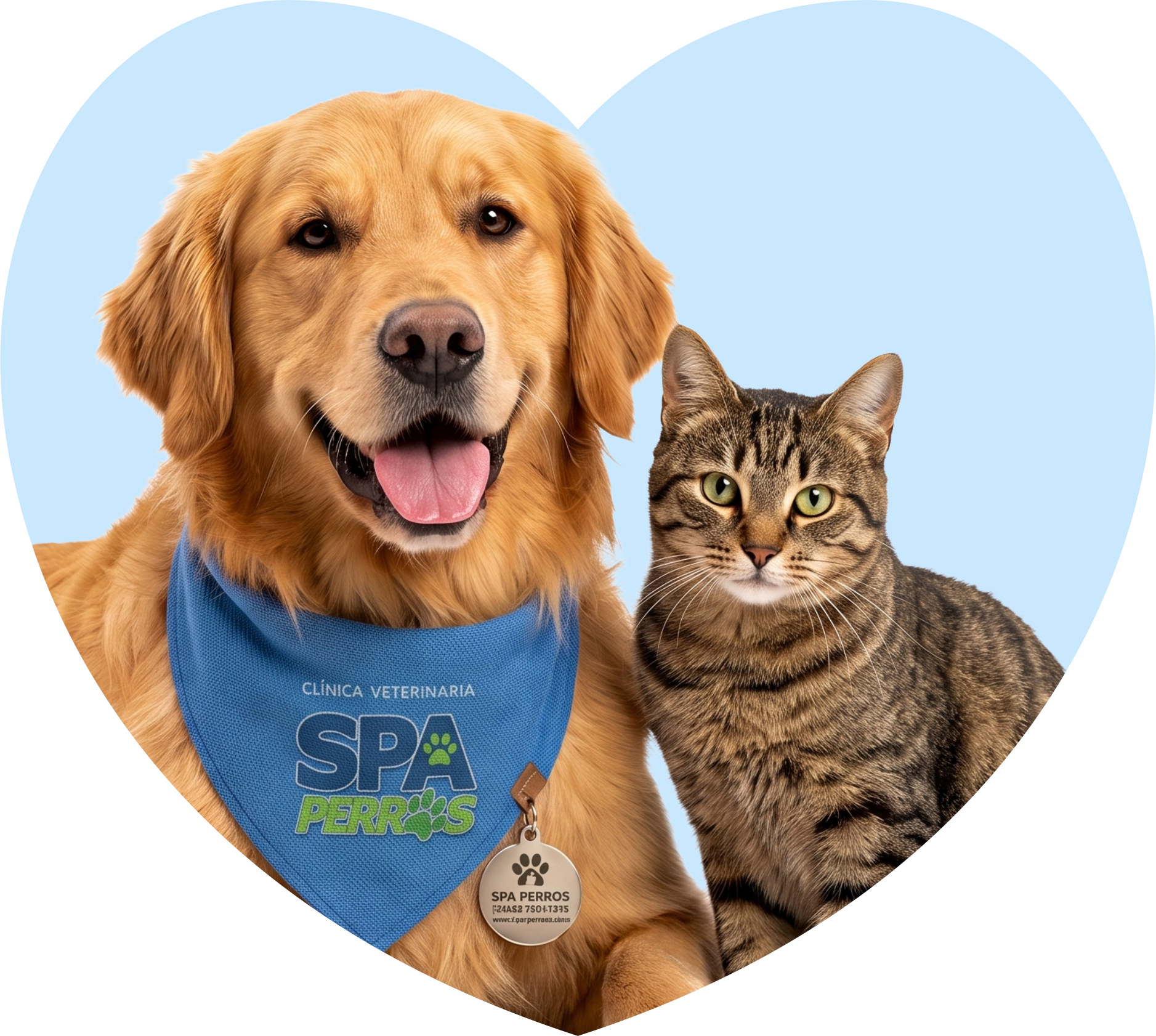 Perros y gatos felices y limpios